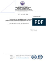 Certification Ipcrf 2021-2022