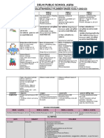 Delhi Public School Agra: Monthly Bulletin/Weekly Planner Grade Ivjuly (2022-23)