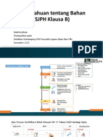 Pengetahuan Tentang Bahan (SJPH Klausa B)