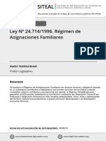 Argentina Ley 24714 1996 Regimen de Asignaciones Familiares