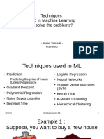 Techniques Used in Machine Learning To Solve The Problems?: - Imran Tamboli - Instructor