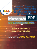 Tarea Virtual 1 Factorizacion