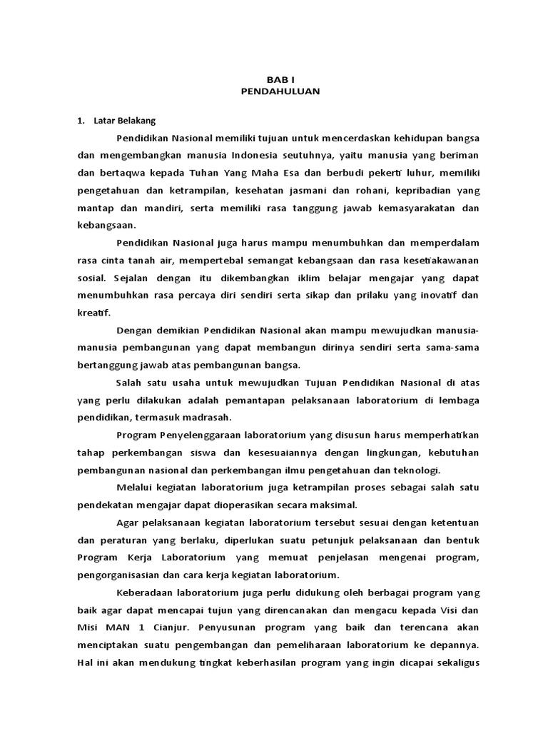 Program Kerja Lab Bahasa PDF