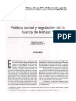 CORTÉS, Rosalía y MARSHALL, Adriana (1993) - Politica Social y Regulación...