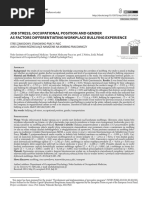 Job Stress, Occupational Position and Gender