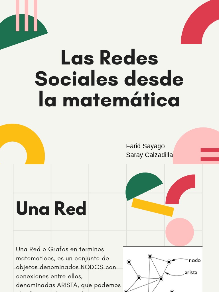 Las Redes Sociales y Su Modelo Matematico | PDF | Vértice (teoría de ...