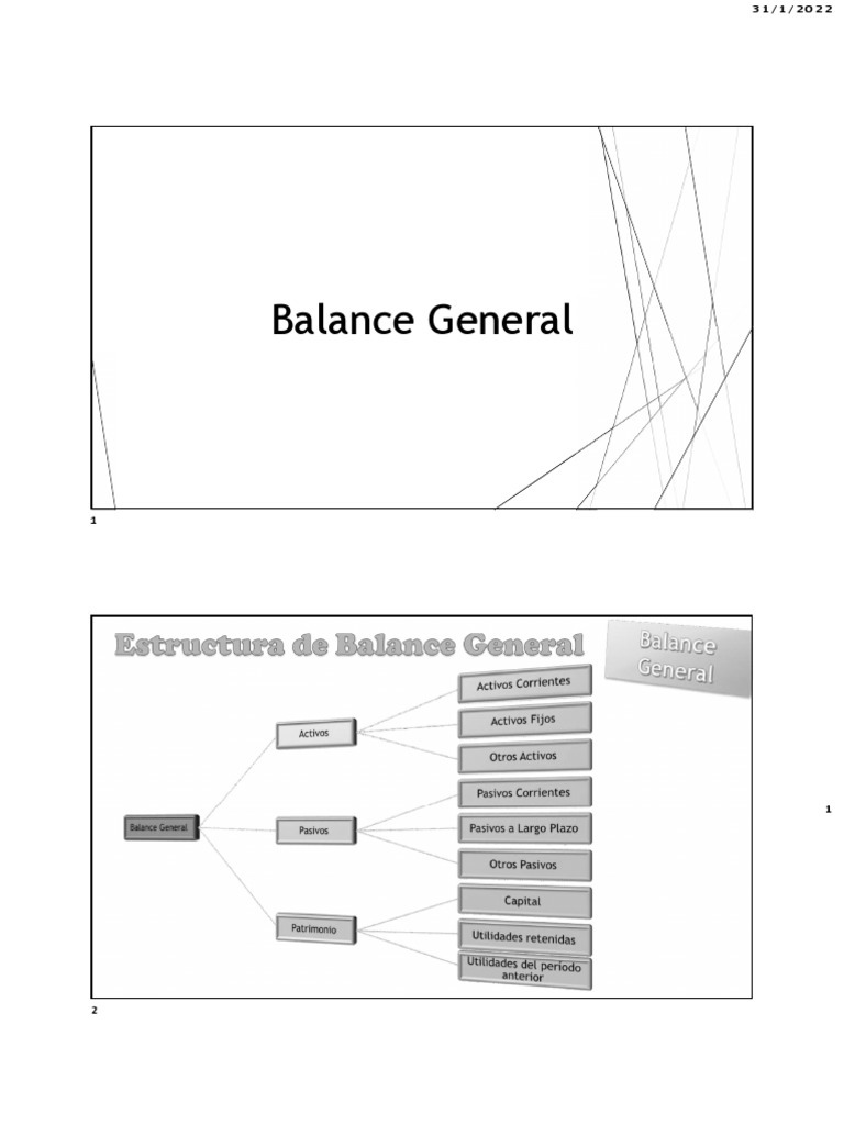 Balance General: Activos, Pasivos y Patrimonio | PDF