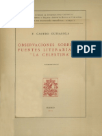 Observaciones Sobre Las Fuentes Literarias de La La Celestina