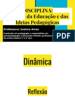 DISCIPLINA - História Da Educação e Das Ideias Pedagógicas