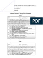 SM - Mid-1 Question Bank Format