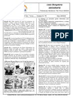 Lista Obrigatória Geografia: Colégio Fractal