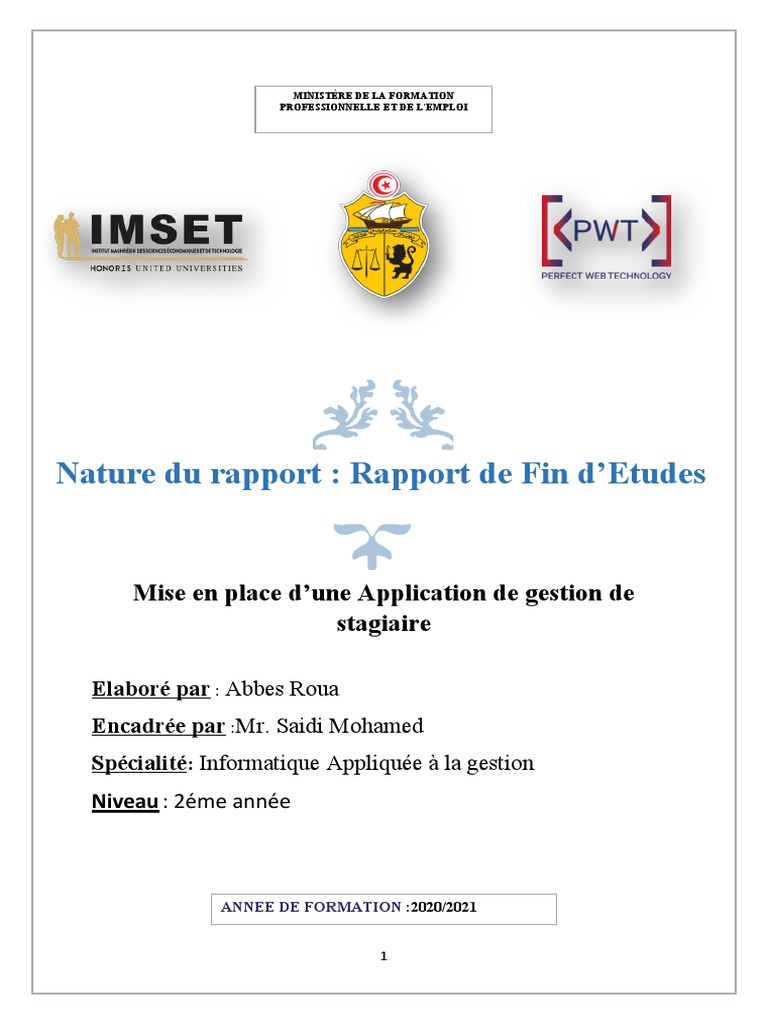 Application de Gestion des Stagiaires | PDF | Microsoft Access ...