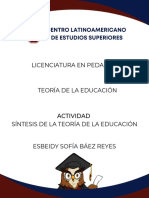 Síntesis de La Teoría de La Educación