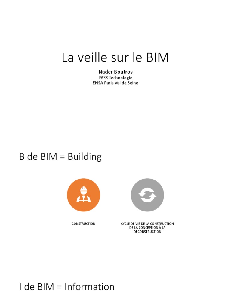 Veille sur le BIM et ses standards | PDF | Building information modeling