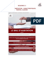 ENADEP Cour Civil N 3 - Le Bail Dhabitation - Caractéristiques, Parties, Clauses