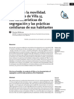 El Lente de La Movilidad. Un Análisis de Villa 15, Sus Características de Segregación y Las Prácticas Cotidianas de Sus Habitantes