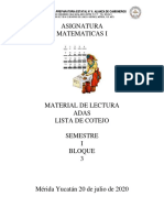 Asignatura Matematicas I: Escuela Preparatoria Estatal #6, Alianza de Camioneros