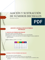 Adición y Sustracción Decimales