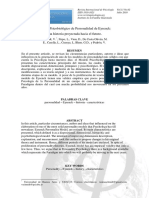 (Schimdt et al, 2010) Modelo Psicobiológico de Personalidad de Eysenck. Una historia proyectada hacia el futuro