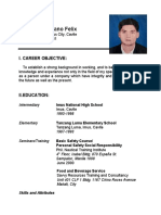Shervin Pampano Felix: I. Career Objective