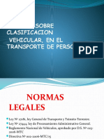 Normas clasificación vehicular transporte personas