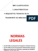 Normas Sobre Clasificacion Vehicular, en El Transporte de Mercancias