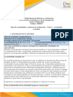 Guía de Actividades y Rúbrica de Evaluación - Unidad 1 - Fase 2 - Contenido y Medios