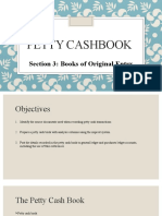 Petty Cashbook: Section 3: Books of Original Entry