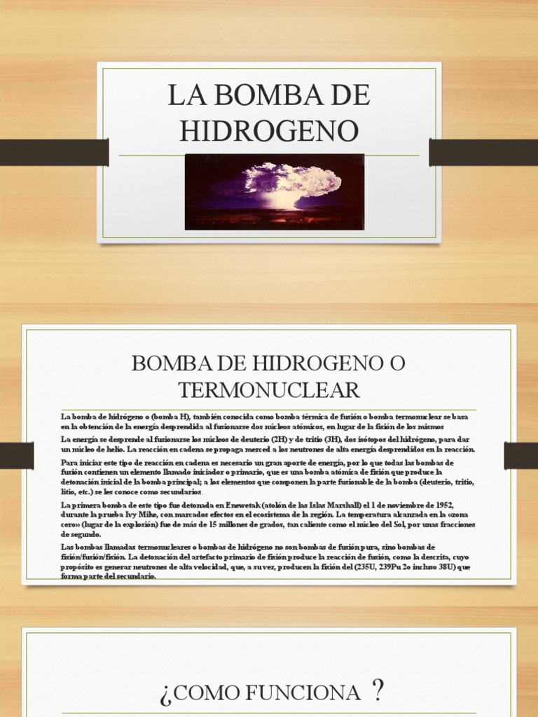 La Bomba De Hidrogeno Pdf Armas Nucleares Tecnología Energética