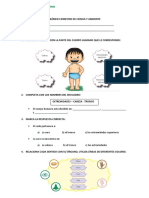 Examen I Bimestre - Ciencia y Ambiente - 1 Grado