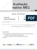 Avaliação LP 2º Ano - Diagnóstica 2022