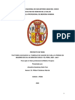 Factores Asociados Al Tamizaje de Cancer de Cuello Uterino en Mujeres de 30 A 49 Años en Cusco y El Peru, 2020 - 2021