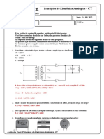 Avaliação Final Princípios Eletrônica Analógica