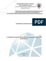 Licenciatura em Matemática: Teorema da Incompletude de Gödel