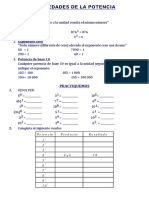 Exponentes y potencias