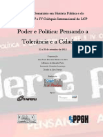 Reflexoes Sobre Intolerancia No Tempo PR