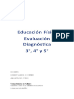 Educación Física: Evaluación Diagnóstica 3°, 4° y 5