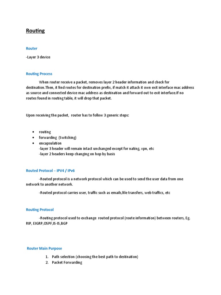 Routing | PDF