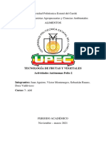 Actividades Autónomas Folio 2 Tecnología de Frutas 