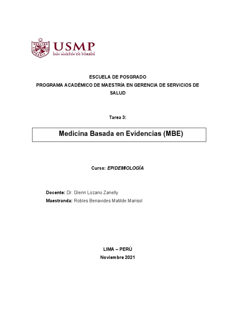 Medicina Basada en Evidencias en Salud | PDF | Evidencia basada en ...