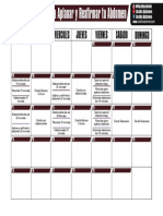 Calendario Calendario para Aplanar y Reafirmar Tu Abdomen (ABRIL)