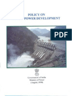 GOI Policy on Hydro Development - 1998