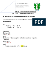 Prácticadesistemasdeecuacioneslinealesde 2 X 2