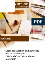 Materials & Methods: Writing & Presenting Scientific Papers