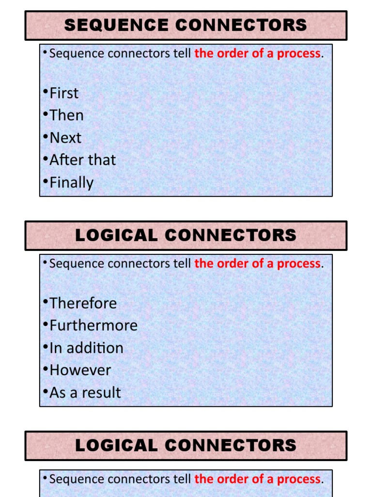 SEQUENCE CONNECTORS PDF