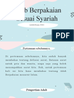 Adab Berpakaian Sesuai Syariah: Qoshda Rizqia, S.Pd.I