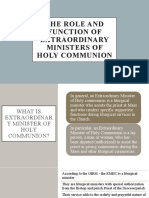 The Role and Function of Extraordinary Ministers of Holy Communion (English)