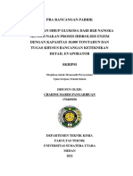 Pra Rancangan Pabrik: Disusun Oleh: Charine Marisi Pangaribuan 170405058