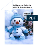 Muneco de Nieve de Peluche Amigurumi PDF Patron Gratis