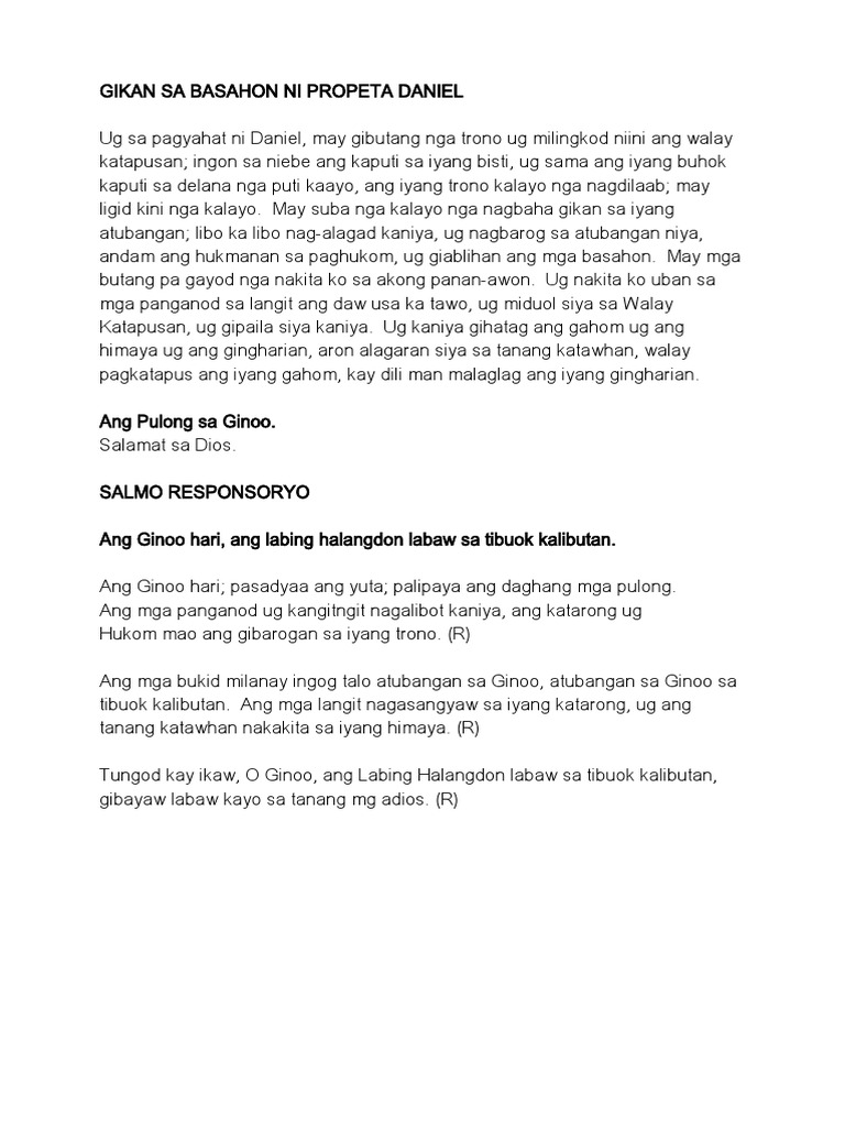 Mass Readings PDF